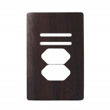 Placa p/ 2 Interruptores + 2 tomadas 4x2 - Novara Tabaco